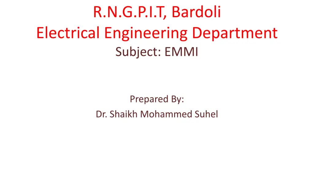 r n g p i t bardoli electrical engineering