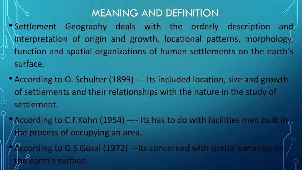 meaning and definition geography deals