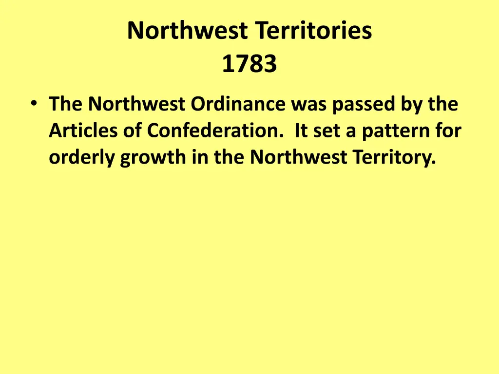 northwest territories 1783 1
