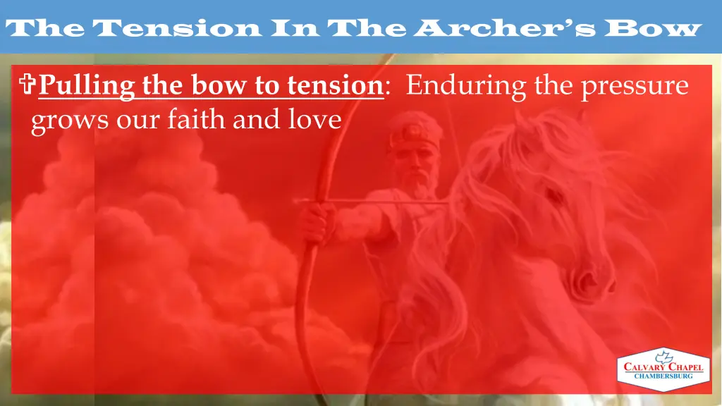the tension in the archer s bow