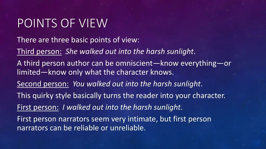points of view