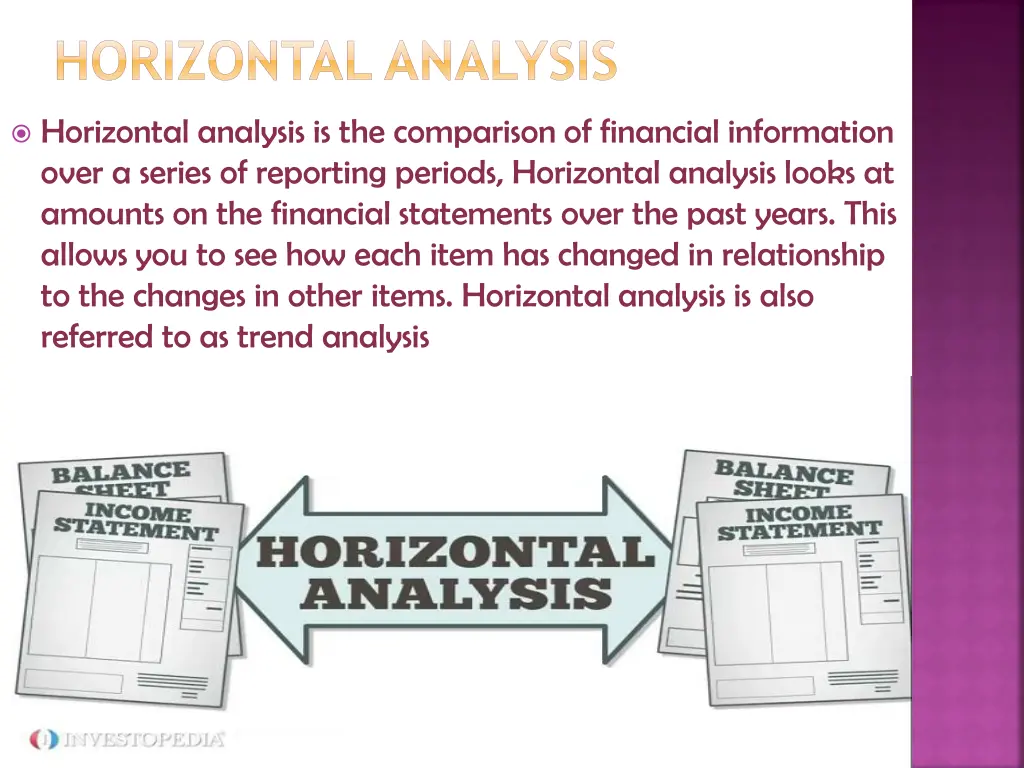horizontal analysis