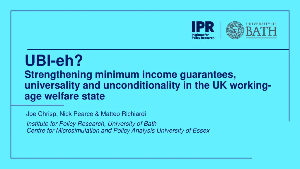 ubi eh strengthening minimum income guarantees