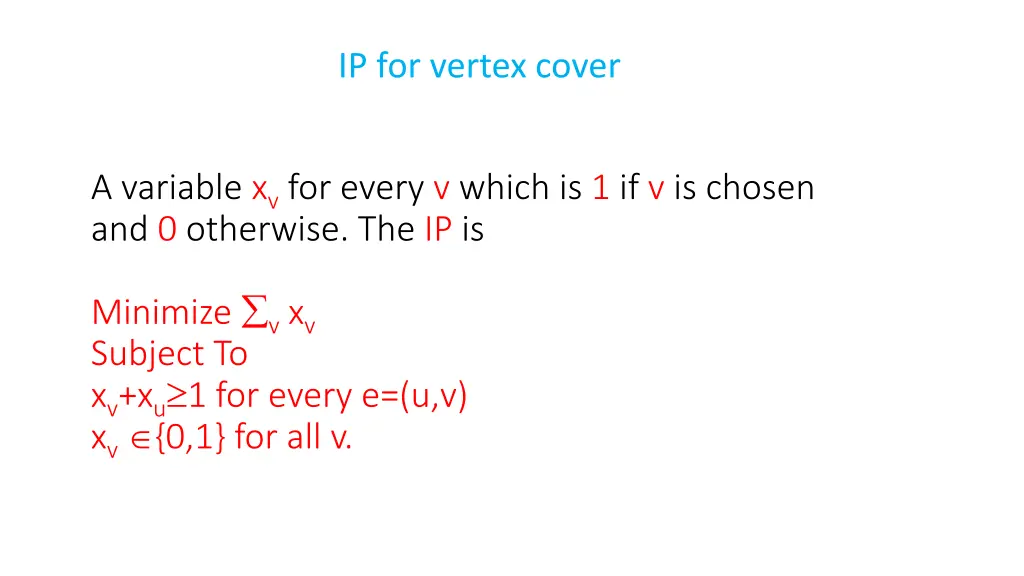 ip for vertex cover