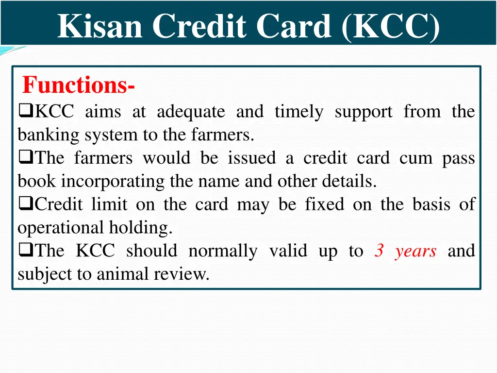 kisan credit card kcc