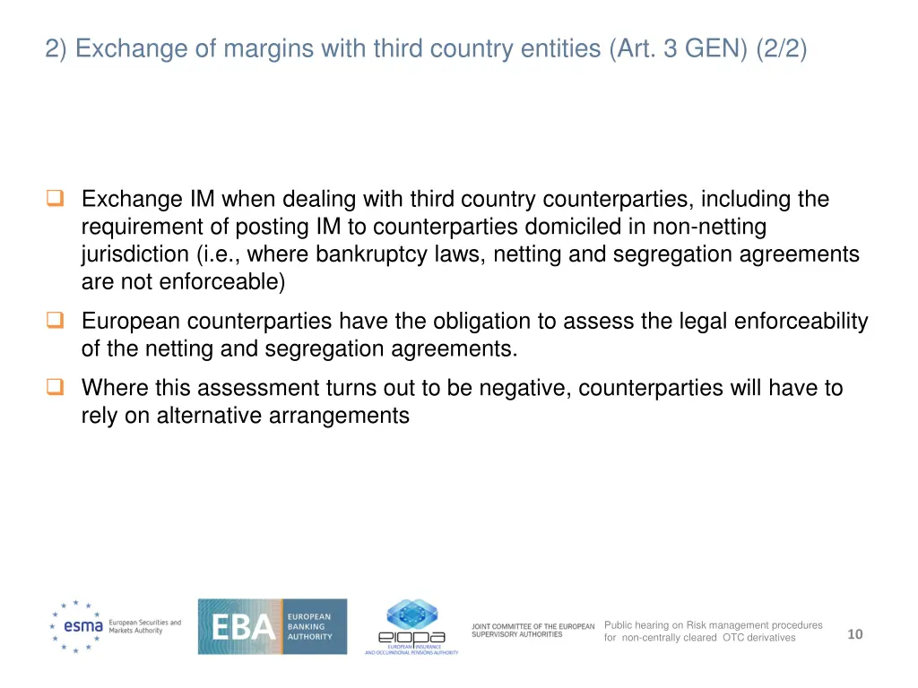 2 exchange of margins with third country entities 1