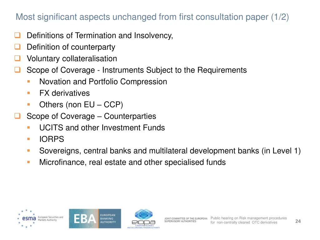 most significant aspects unchanged from first