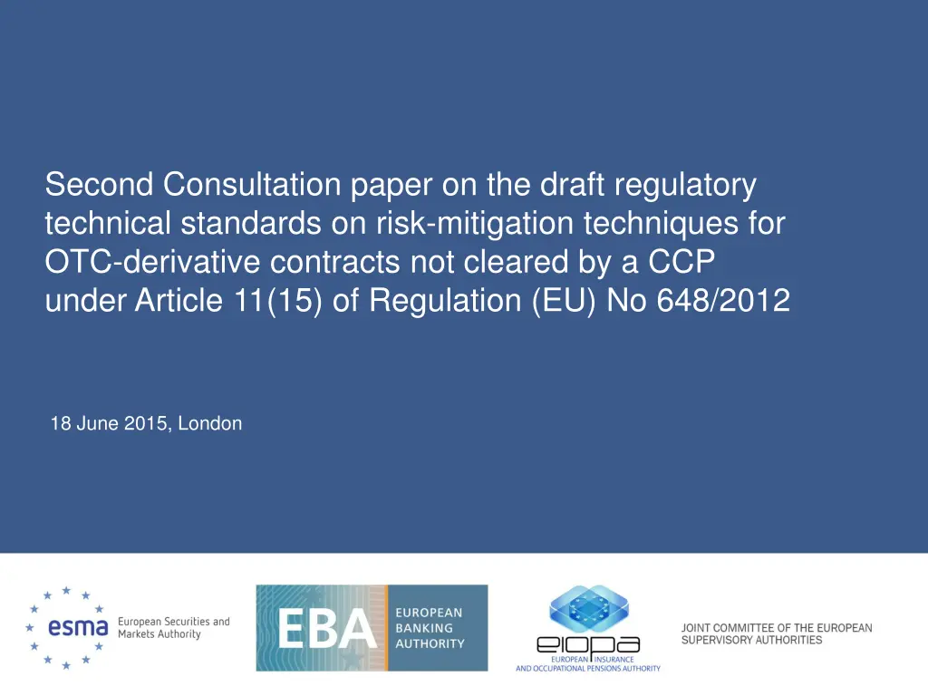 second consultation paper on the draft regulatory