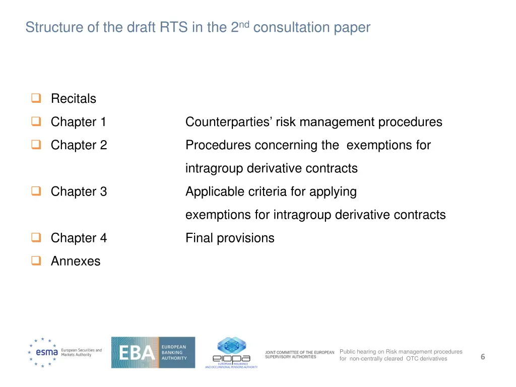 structure of the draft
