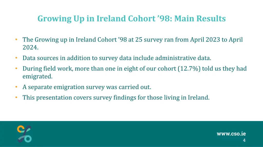growing up in ireland cohort 98 main results 2