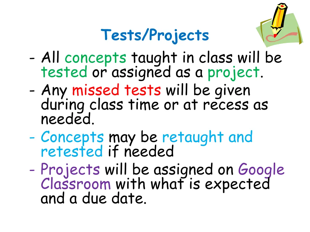 tests projects