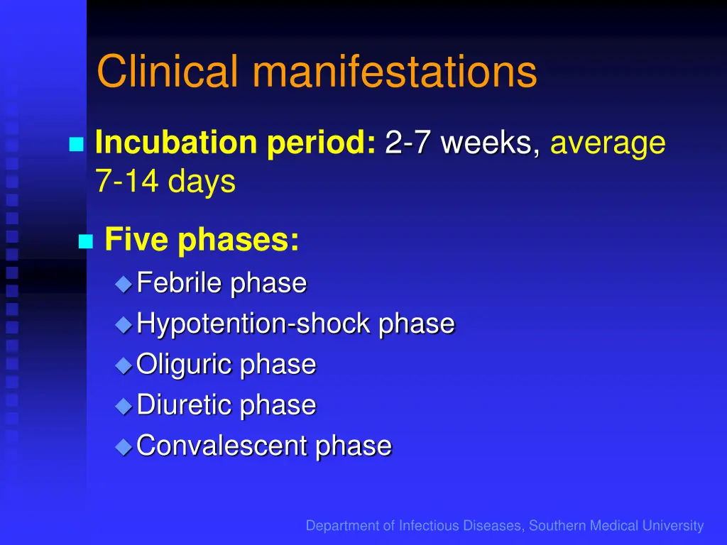 clinical manifestations