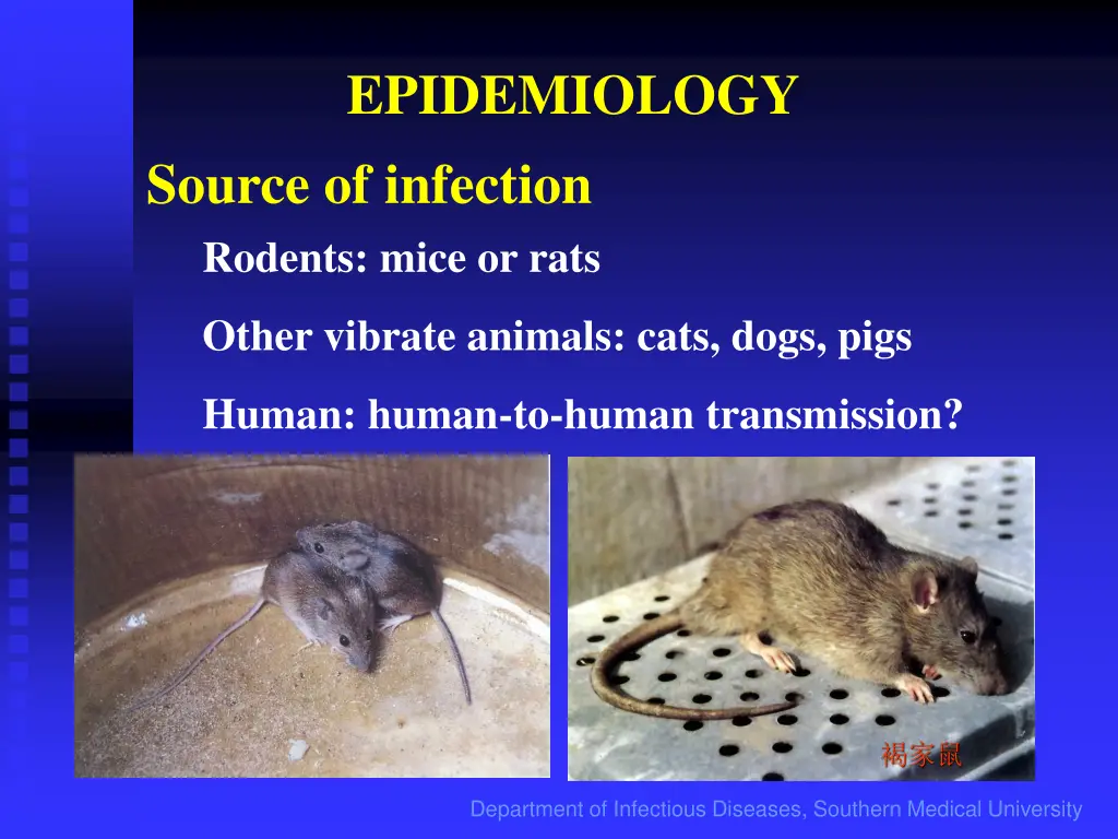 epidemiology source of infection