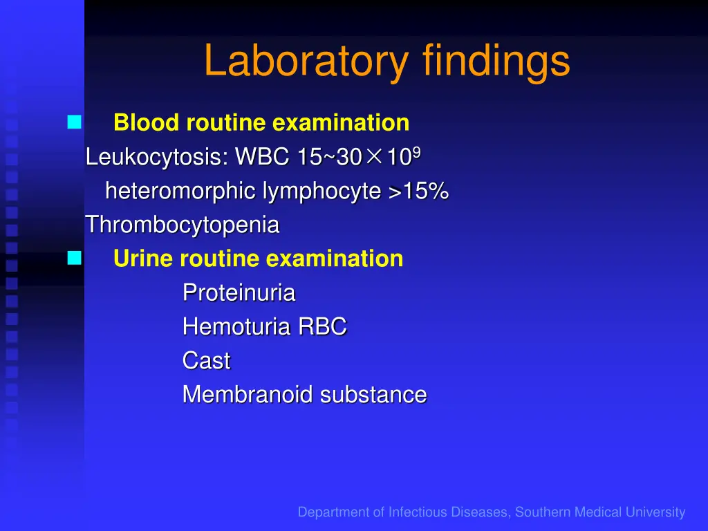 laboratory findings
