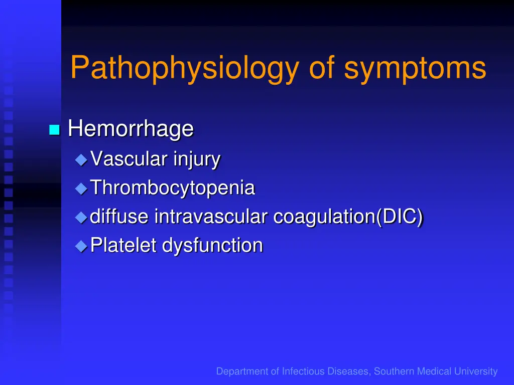 pathophysiology of symptoms 1