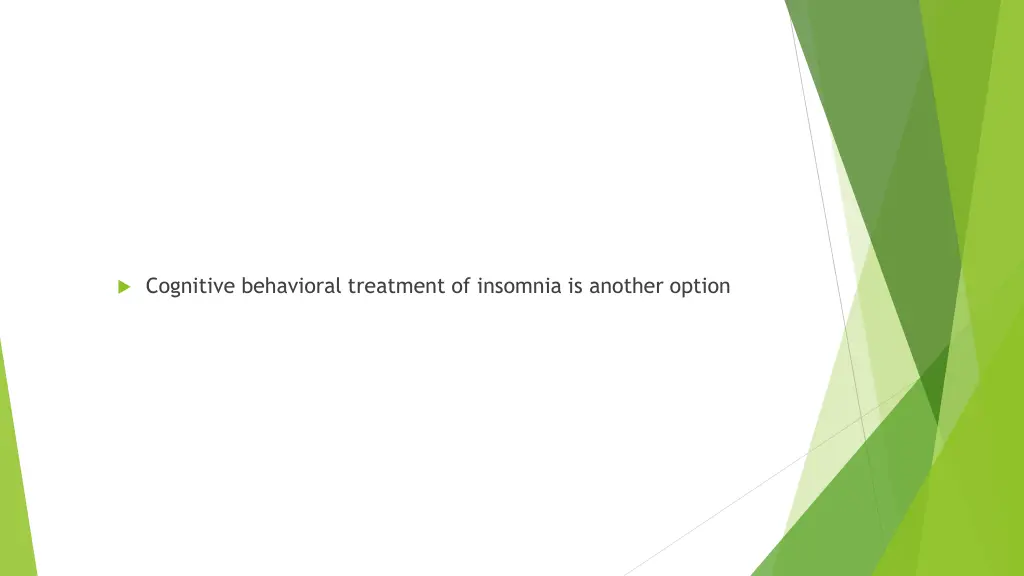 cognitive behavioral treatment of insomnia