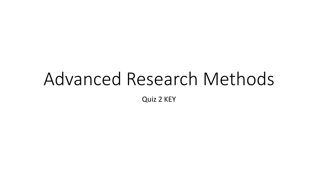 advanced research methods