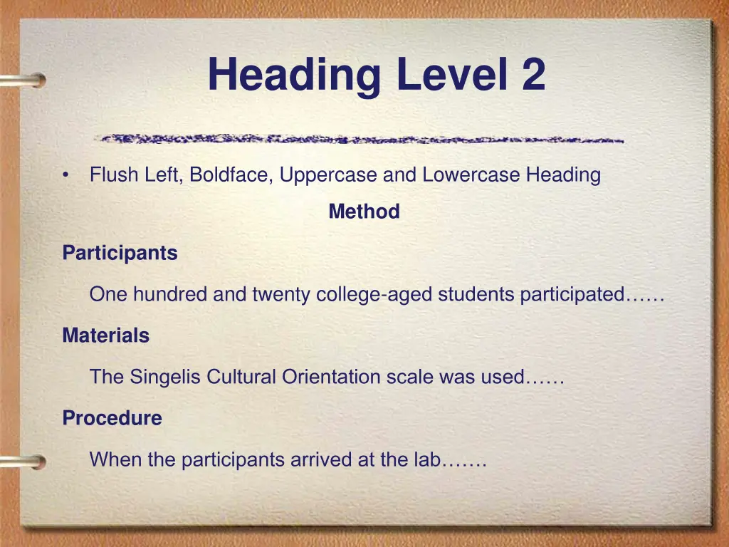 heading level 2