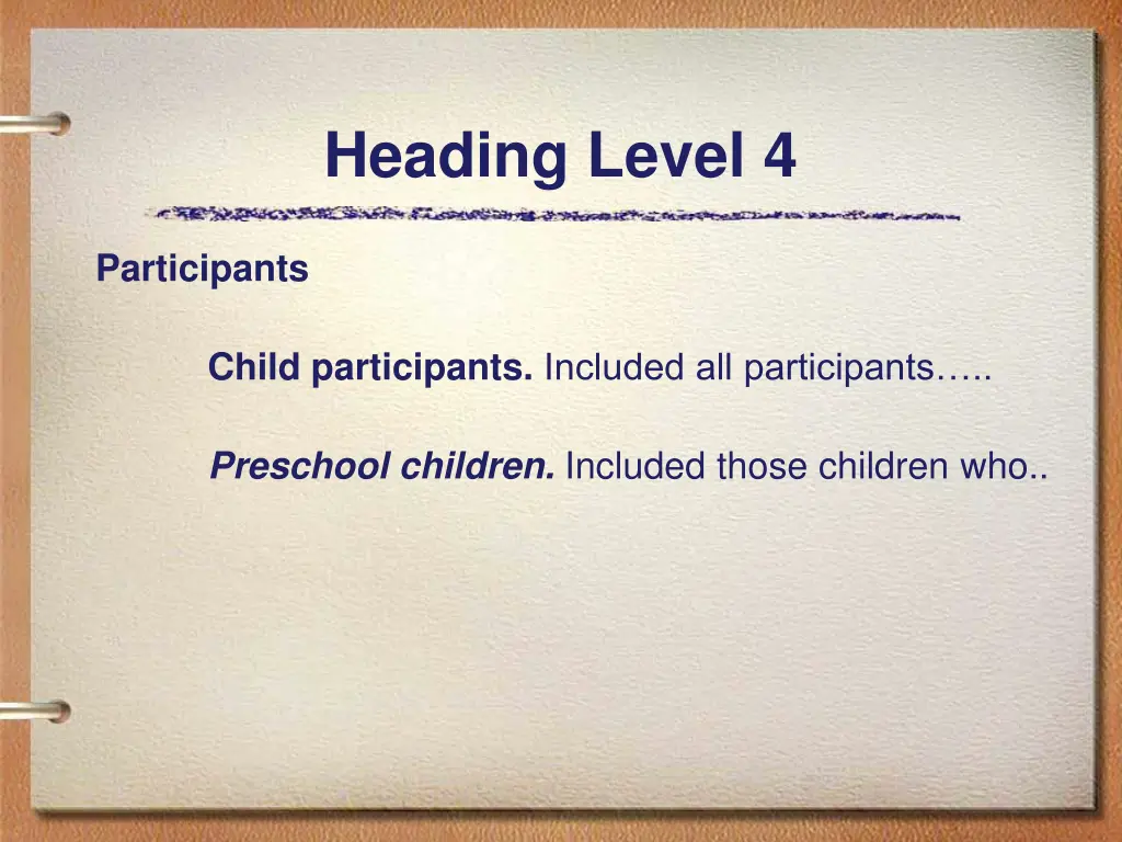 heading level 4