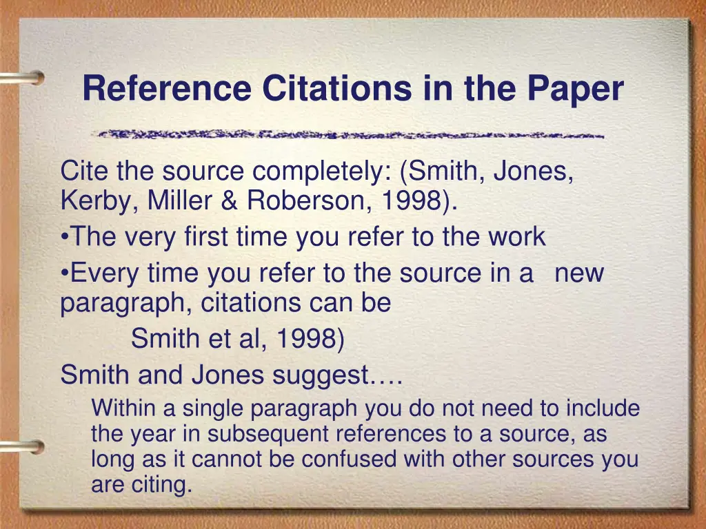 reference citations in the paper