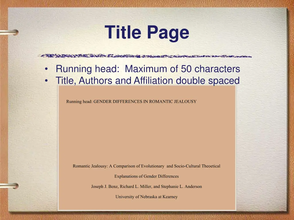 title page