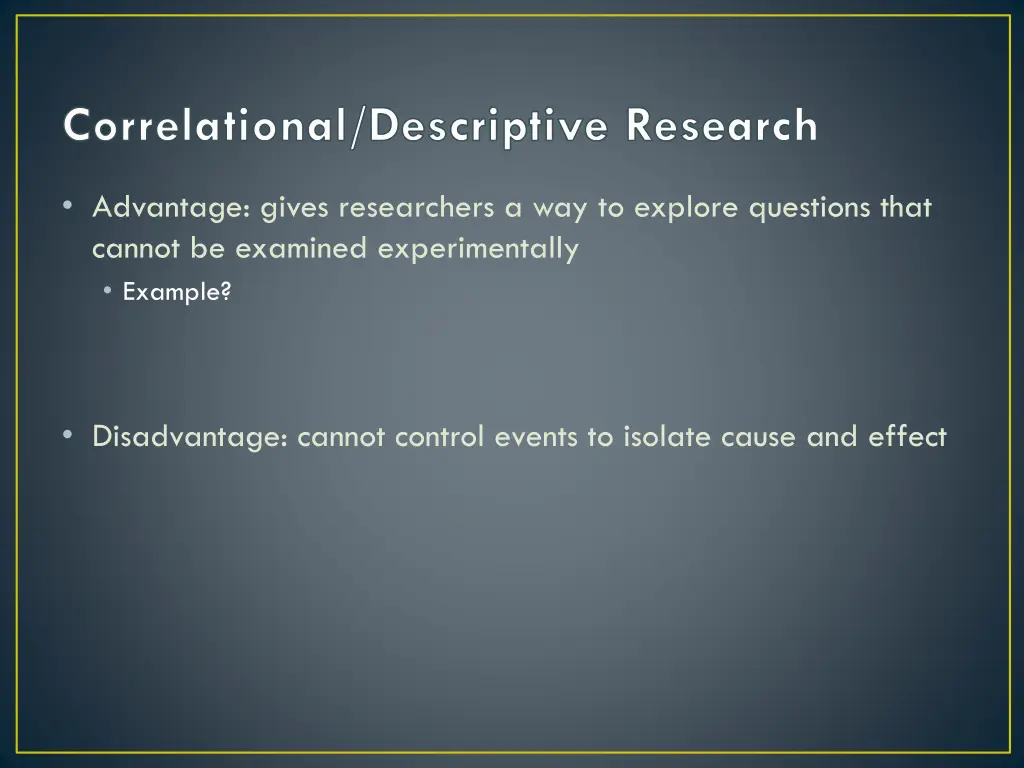 correlational descriptive research