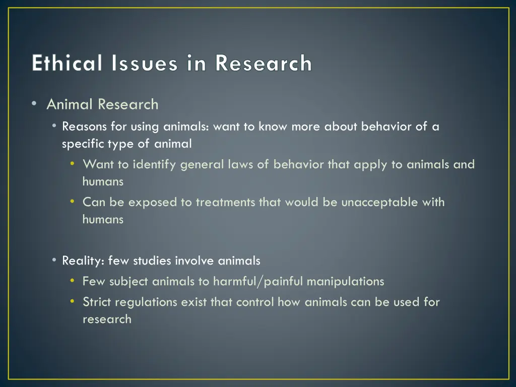 ethical issues in research 1