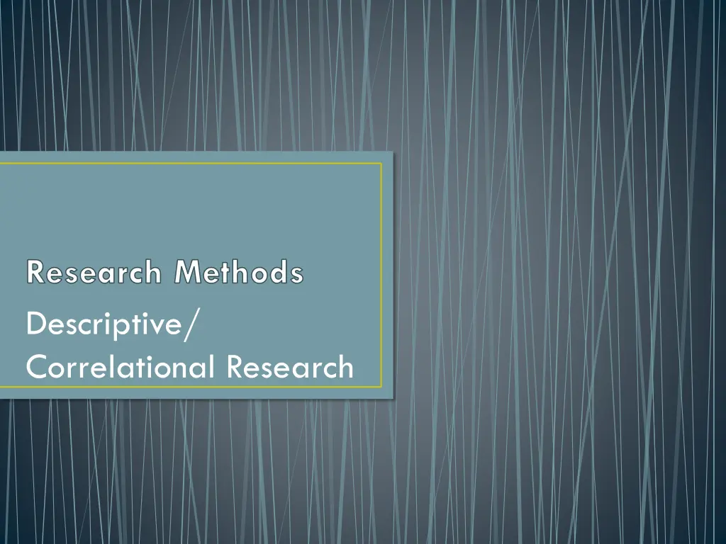 research methods descriptive correlational