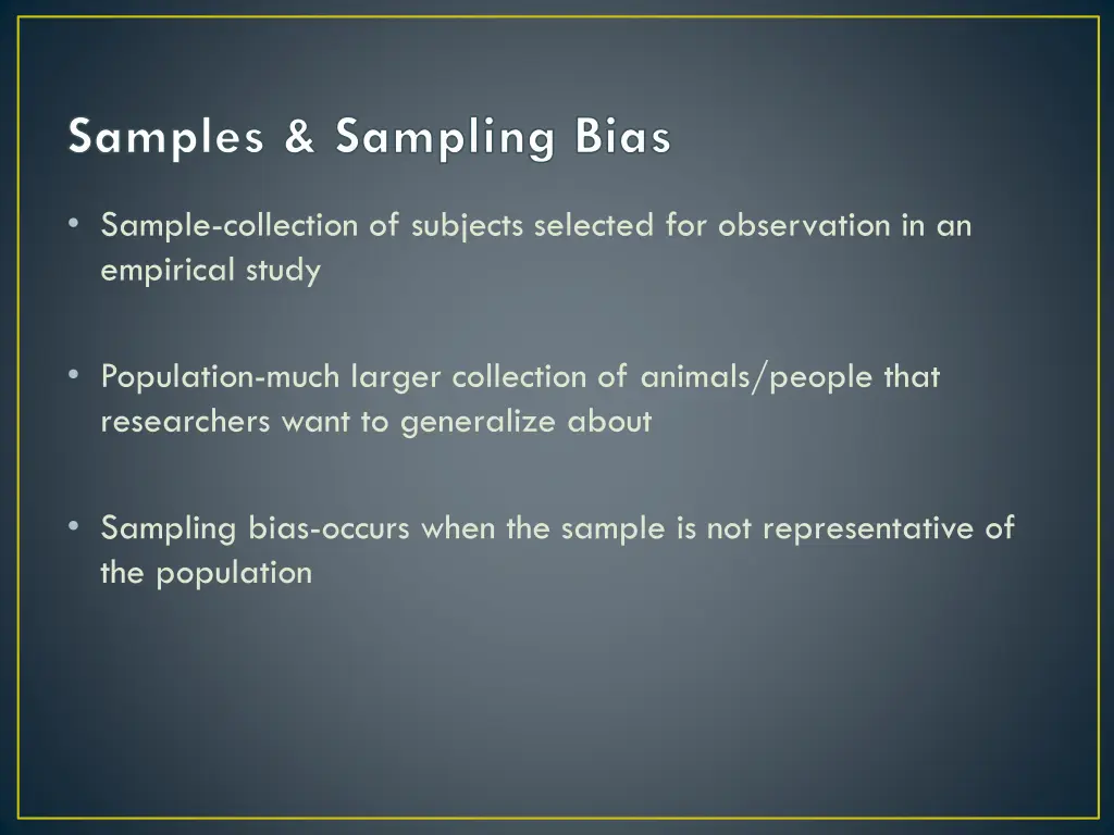 samples sampling bias