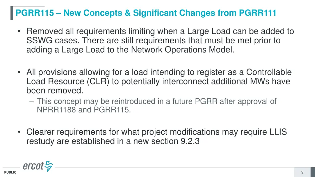 pgrr115 new concepts significant changes from 1