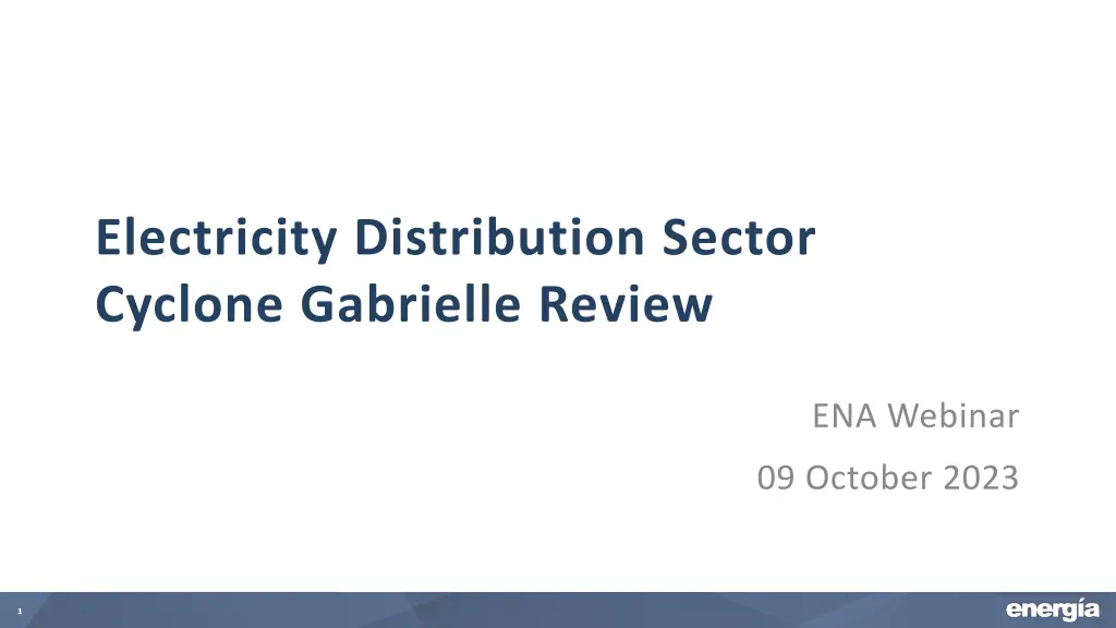 electricity distribution sector cyclone gabrielle