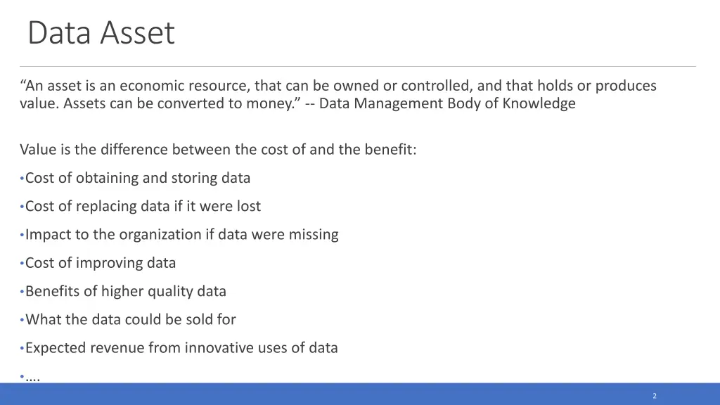 data asset