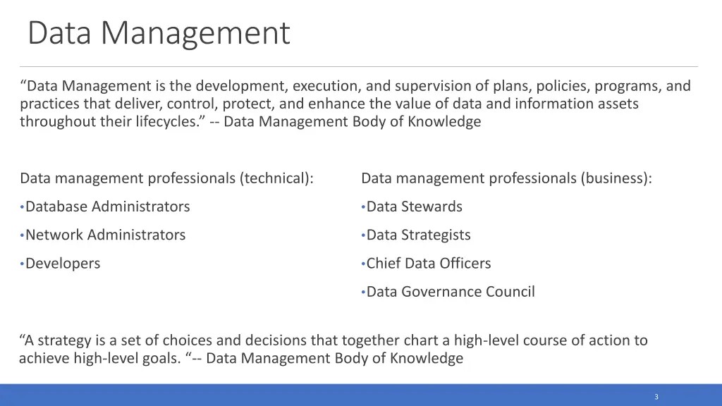 data management