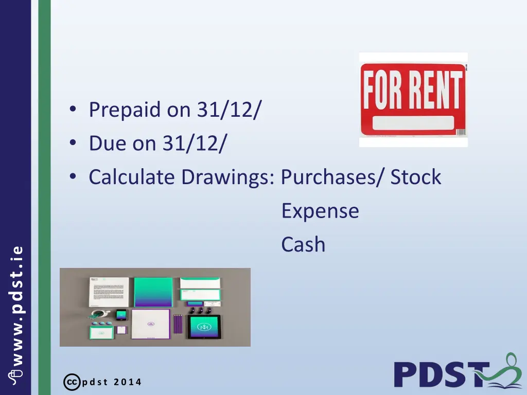 prepaid on 31 12 due on 31 12 calculate drawings