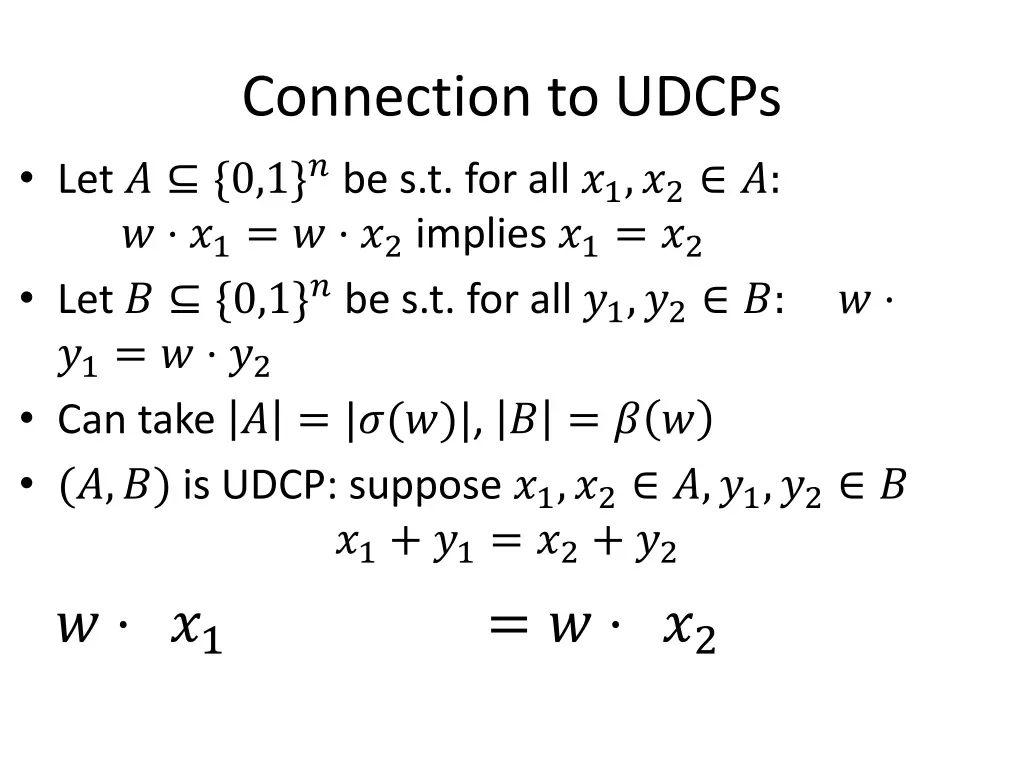 connection to udcps 1