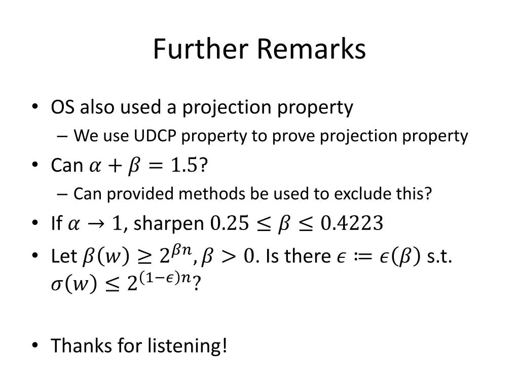 further remarks