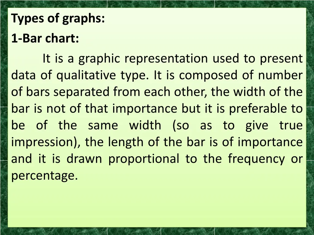 types of graphs 1 bar chart it is a graphic