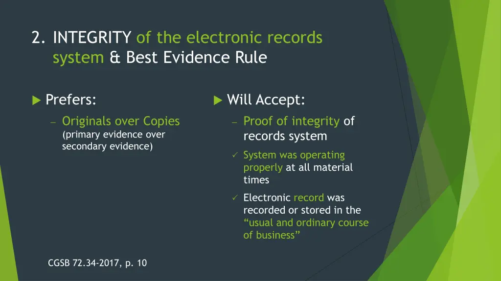 2 integrity of the electronic records system best