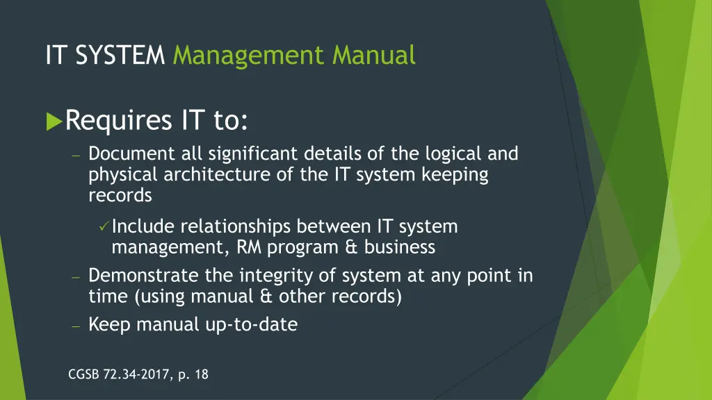 it system management manual