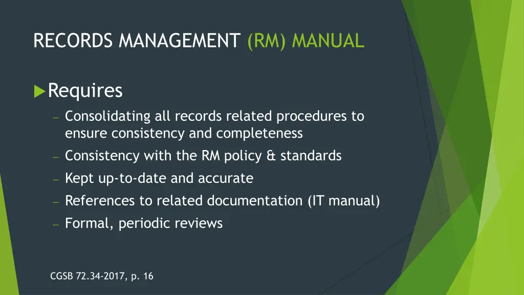 records management rm manual
