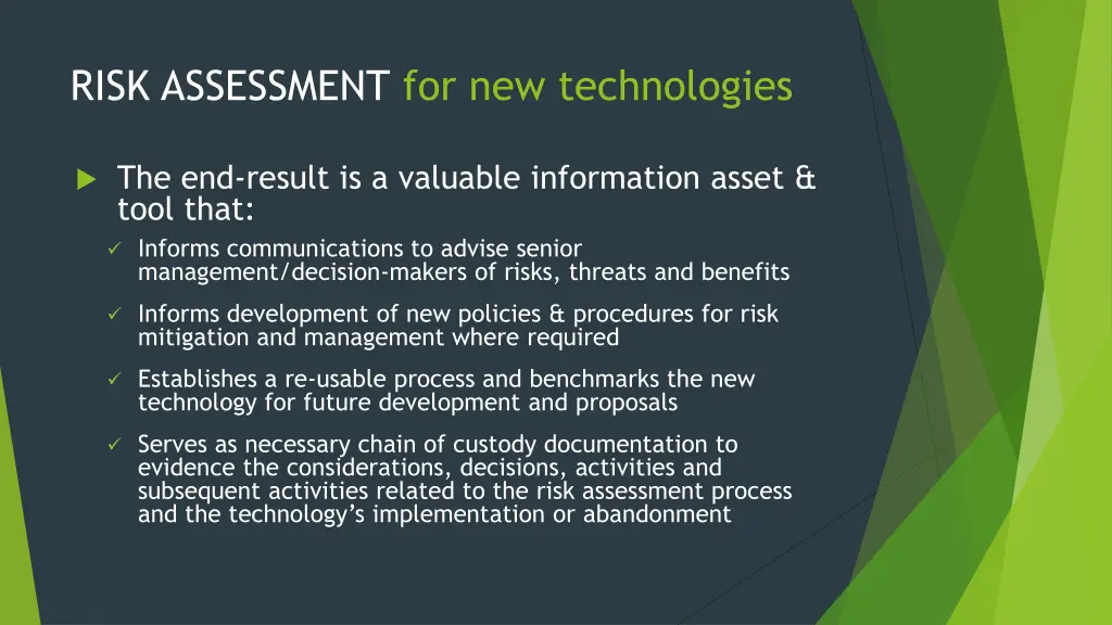 risk assessment for new technologies 2