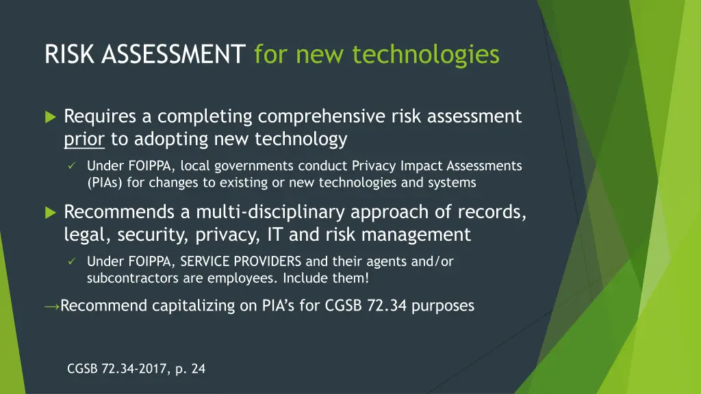 risk assessment for new technologies