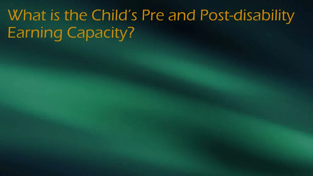 what is the child s pre and post disability
