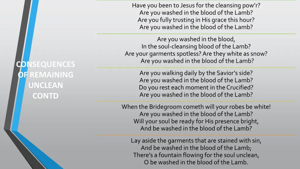 have you been to jesus for the cleansing