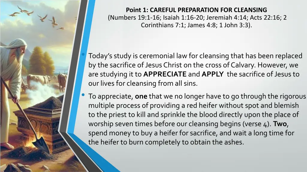 point 1 careful preparation for cleansing numbers