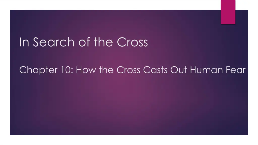in search of the cross