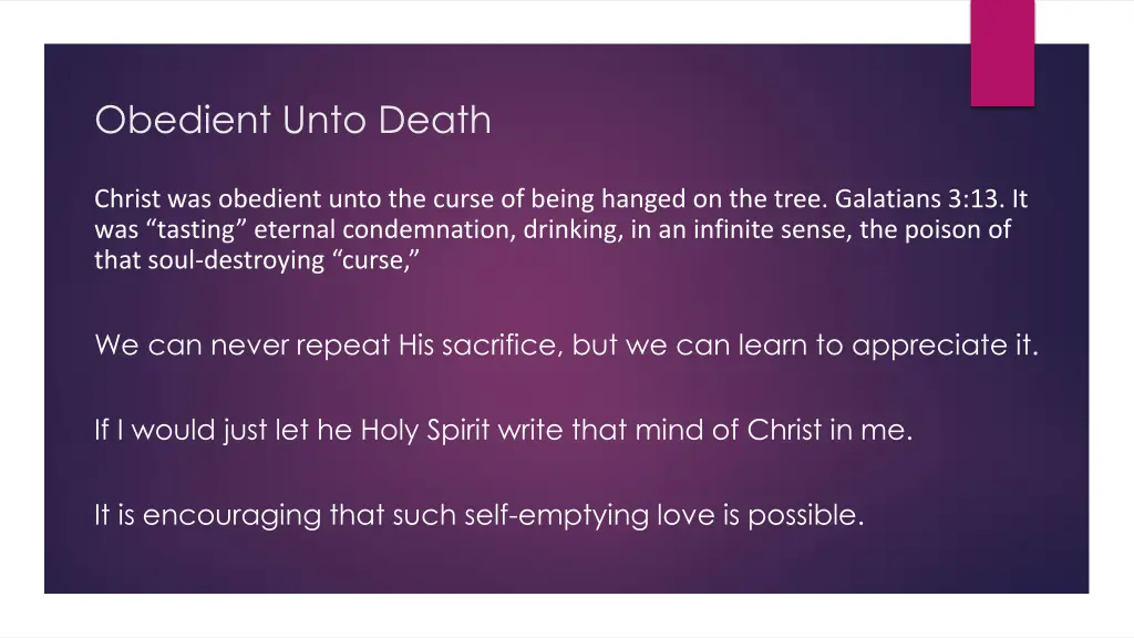obedient unto death