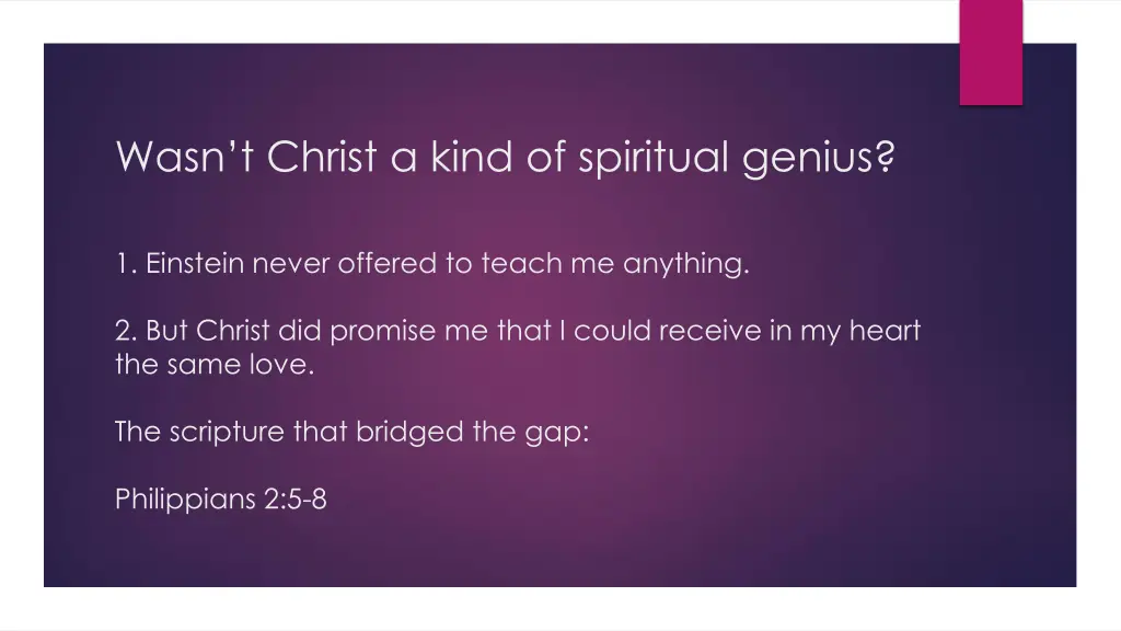 wasn t christ a kind of spiritual genius