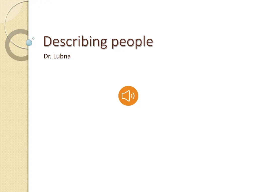 describing people dr lubna
