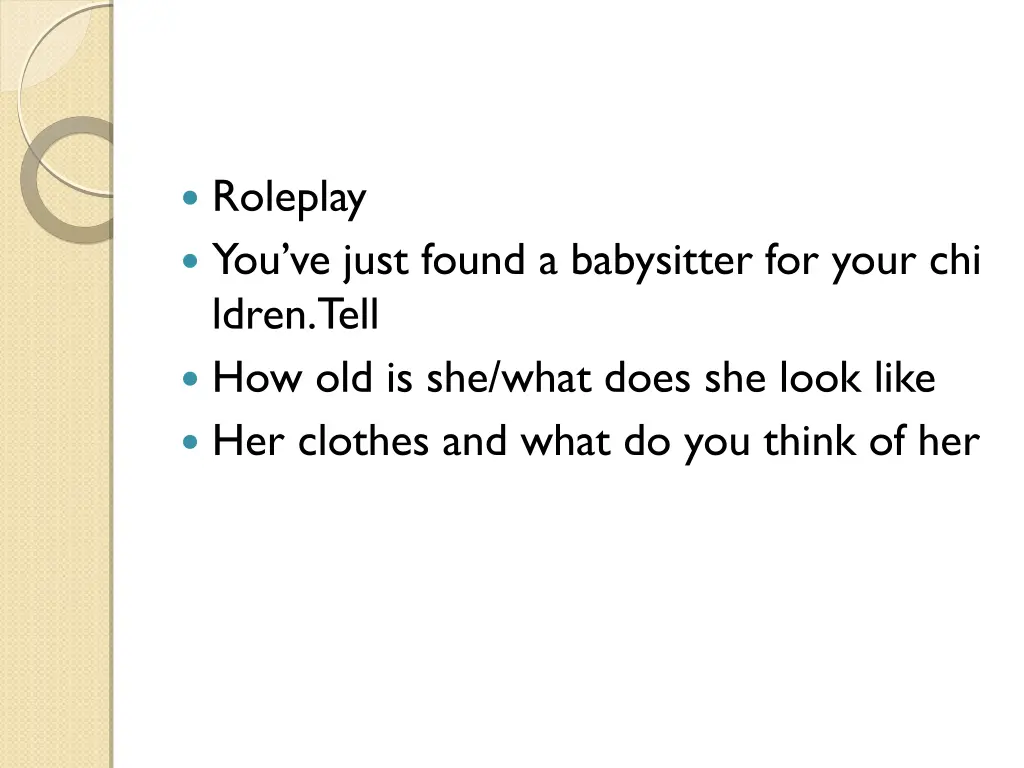 roleplay you ve just found a babysitter for your